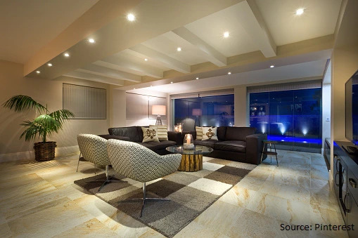 Modern lighting living room design
