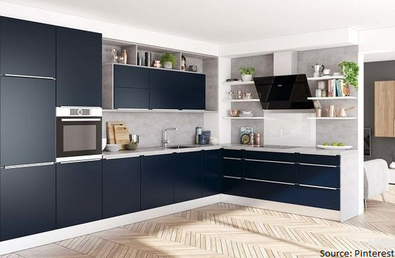 Contemporary l-Shaped Modular Kitchen Design