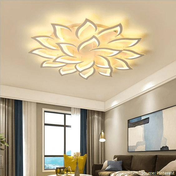Stylish Cut-out False Ceiling Design for Hall