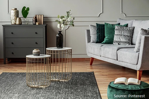 Vibrant and poppy living room design