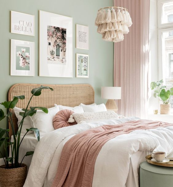 Pastel shade bedroom design