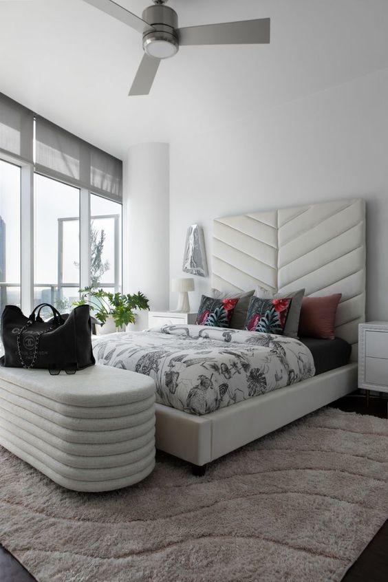 White bedroom interior design