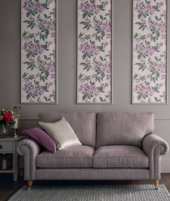 Floral bedroom wallpaper design