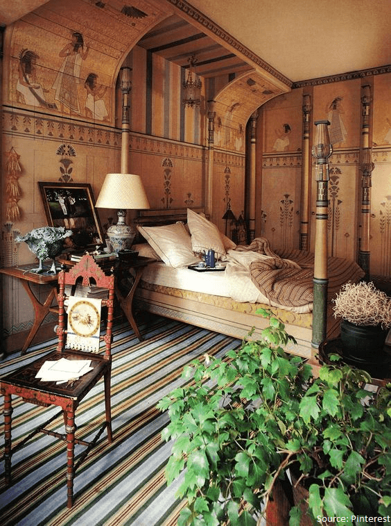 Traditional art decorative bedroom