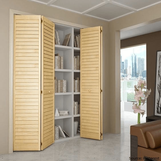 Slatted Wood Panels  wardrobe